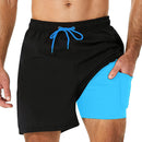 Swimming Shorts - 2-in-1 Breathable Quick Dry Shorts with Compression Lining