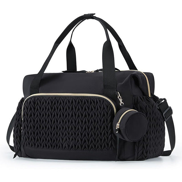 Large Capacity Baby Diaper Bag – Travel Tote with Pacifier Pouch & Changing Bag