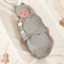 Organic Baby Swaddle Set – Cotton Sleeping Bag and Hat for Newborns