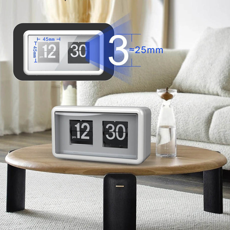 Retro Flip Clock – Silent Large Display Desk & Wall Clock for Home or Office