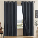 Full Blackout Thermal Curtains – Insulated Grommet Panels for Noise Reduction and Light Blocking