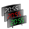 Digital Mirror Alarm Clock – LED Display USB Charging Snooze 12/24H Battery Backup