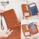 RFID-Blocking Passport Holder – Slim Travel Wallet with  Strap for Security On-the-Go