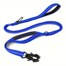 Heavy-Duty Tactical Dog Lead– 1.2–1.8m Shock-Absorbing Bungee with Dual Handles & Metal Clip