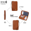 RFID-Blocking Passport Holder – Slim Travel Wallet with  Strap for Security On-the-Go