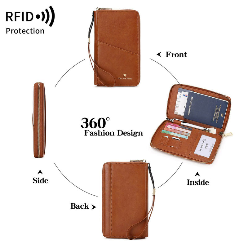 RFID-Blocking Passport Holder – Slim Travel Wallet with  Strap for Security On-the-Go