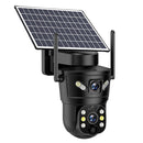 Solar-Powered 4G WiFi Security Camera – Rotating Dual Lens with Night Vision and Motion Detection