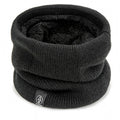 Unisex Winter Neck Warmer – Knitted Snood Scarf with Thick Plush Lining