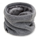 Unisex Winter Neck Warmer – Knitted Snood Scarf with Thick Plush Lining