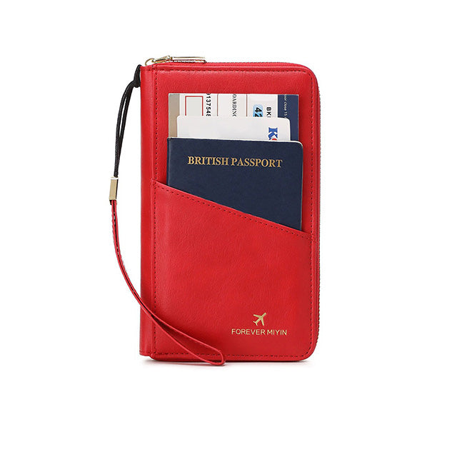 RFID-Blocking Passport Holder – Slim Travel Wallet with  Strap for Security On-the-Go