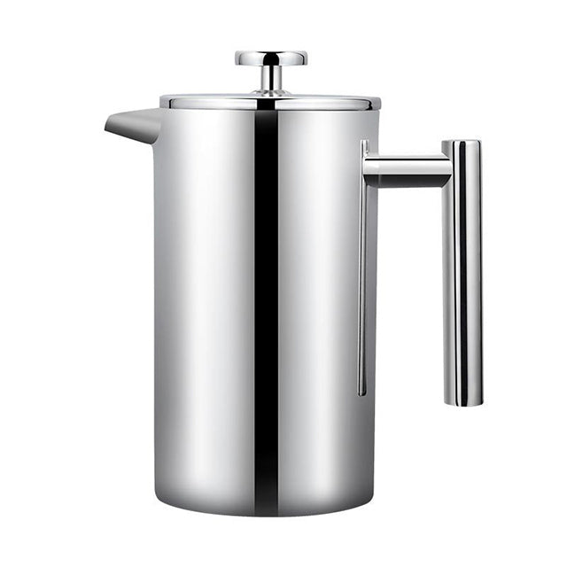Stainless Steel French Press Cafetiere – Heat-Resistant Glass & Precise Scale