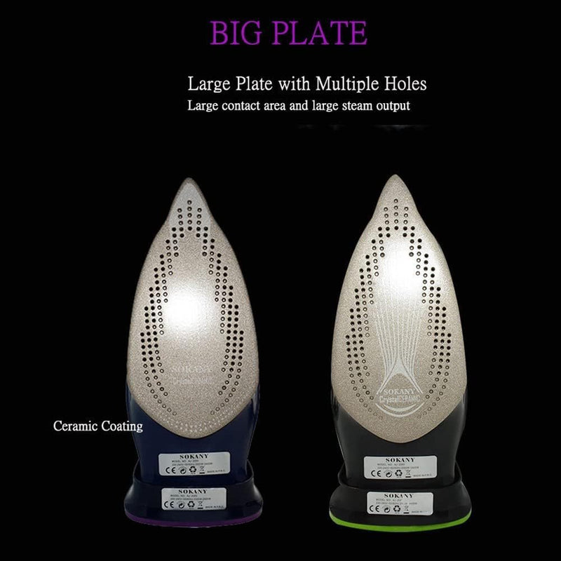 Cordless Steam Generator Iron – SOKANY 2400W Ceramic Soleplate 370ml Tank