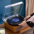 Portable Retro Vinyl Record Player – 3-Speed Turntable with Bluetooth Built-in Speakers & Dust Cover