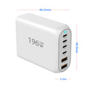 196W USB Charger – 4 USB-C & 2 USB-A Fast Charging Station for Phone & Laptop