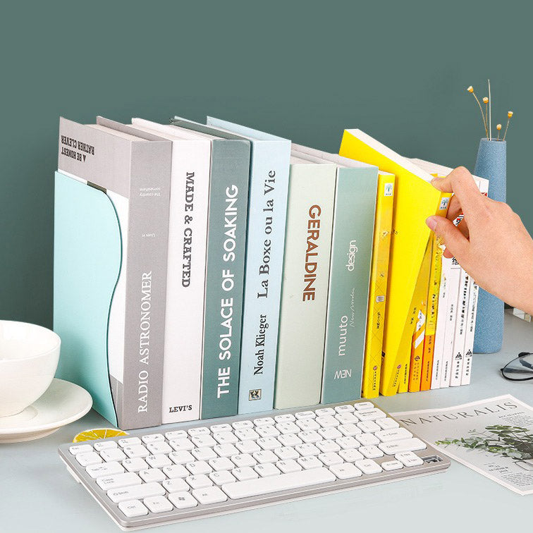 Adjustable Metal Bookshelf – Non-Slip Desk Organizer for Home or Office