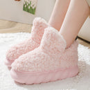 Warm Winter Bootie Slippers for Women – Plush Lined with Thick Sole Cozy Indoor Outdoor Slip-On Shoes