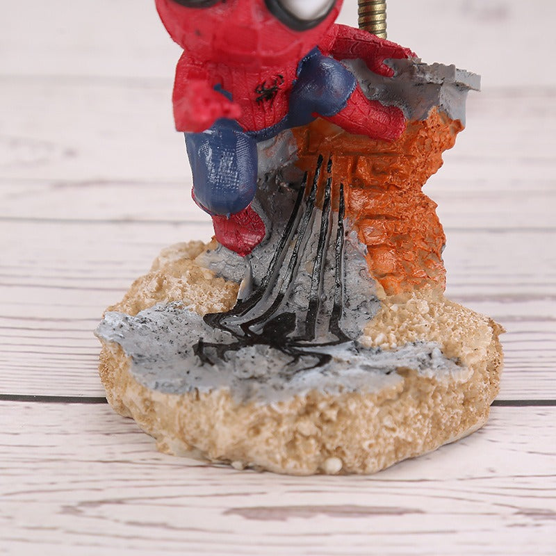 Spiderman Superhero Streetlight LED Desk Lamp – Resin Night Light for Kids