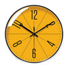 Creative Silent Wall Clock – Yellow Modern Home Décor Stylish & Quiet