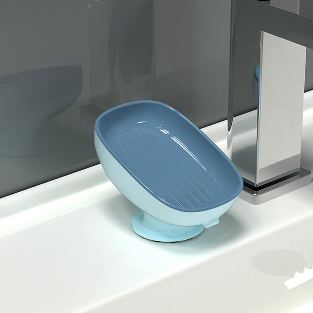Self-Draining Soap Holder Set Of 2 – Bar Soap Dish with Suction Cups for Sink Kitchen & Bathtub