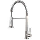 Brushed Kitchen Mixer Tap with Pull-Out Spray – 360 Swivel Stainless Steel Sink Mixer