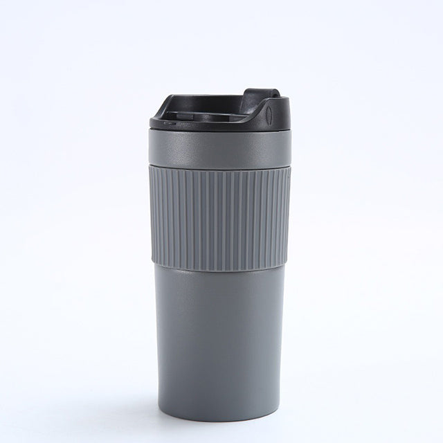 Stainless Steel French Press Coffee Maker – Vacuum Insulated Travel Mug 450ml