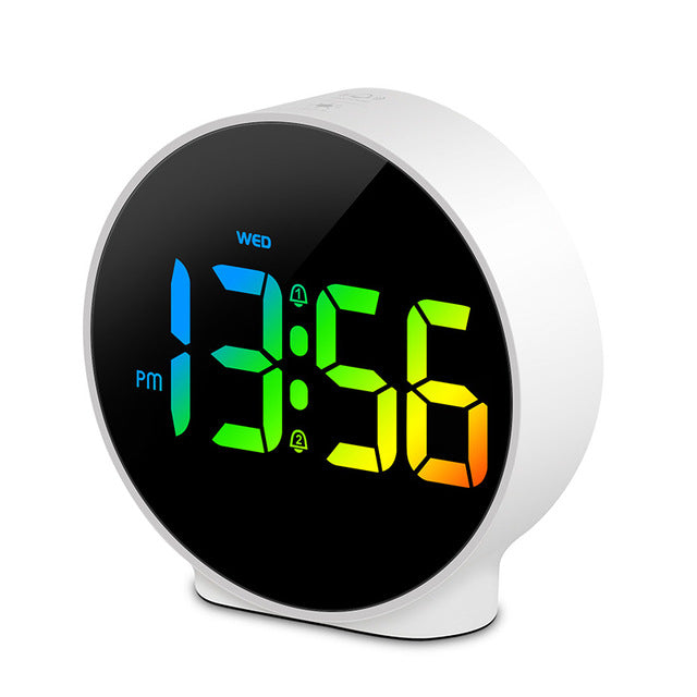 Teens LED Alarm Clock – Dual Alarms Snooze Plug In Adjustable Brightness