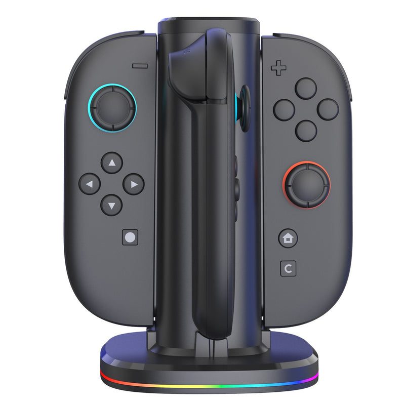 Switch 2 JoyCon Charging Dock – Fast Charger Stand for Left & Right Wireless Controllers (4 Slots)