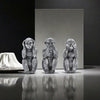 3-Piece Wise Monkeys Statue Set Ornaments – Hear No Evil See No Evil Speak No Evil Figurines