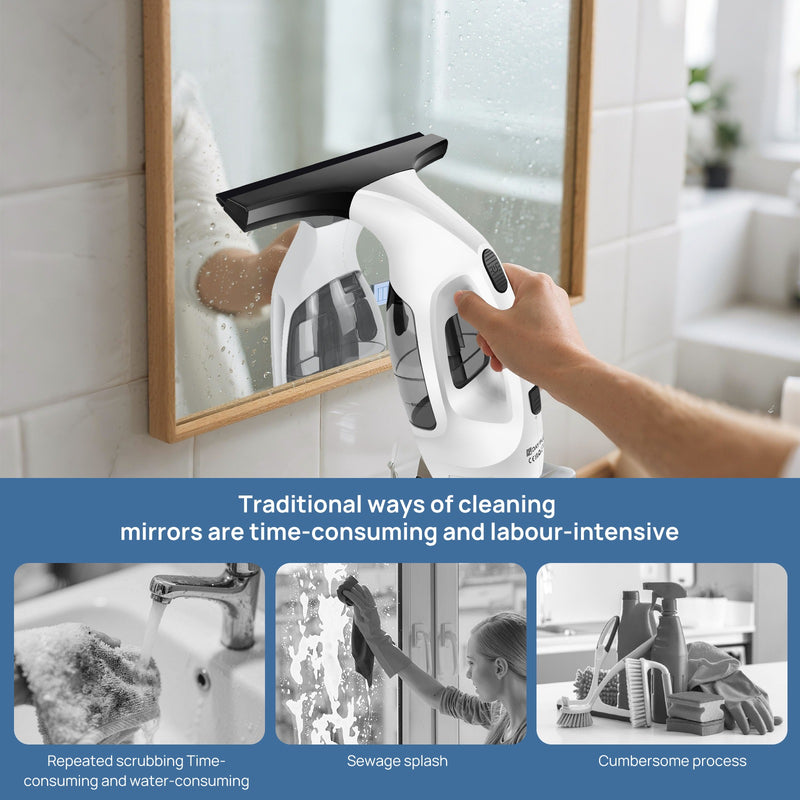 Cordless Window Vacuum Cleaner – Rechargeable Electric Squeegee