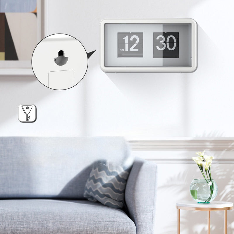 Retro Flip Clock – Silent Large Display Desk & Wall Clock for Home or Office