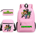 Minecraft Backpack Set with Pencil Case and Bag