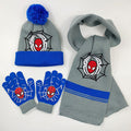 Kids Spiderman Knitted Winter Set – 3-Piece Soft  Warm Hat Scarf and Gloves