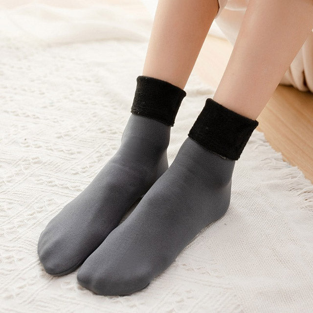Women’s Fleece Thermal Socks – Warm Non-Slip Slipper Socks for Winter