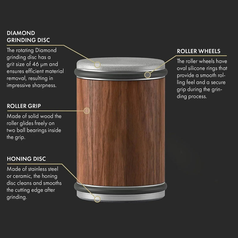 High-Precision Diamond Knife Sharpener – Rolling Design for Razor-Sharp Edges