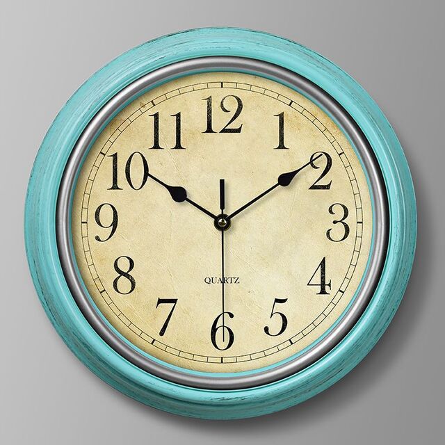 European Classic Vintage Wall Clock – Silent Hanging Design for Kitchen Hallway & Living Room Decor