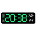Digital LED Wall Clock 9 inch – Alarm Calendar & Temperature Display for Home or Office