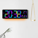 Digital Wall Clock RGB 16" – Large Display Remote Auto Dimmer Date & Temp