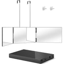 3-Way 360 Degree Hanging Mirror – Adjustable Door Vanity for Makeup & Hair Styling