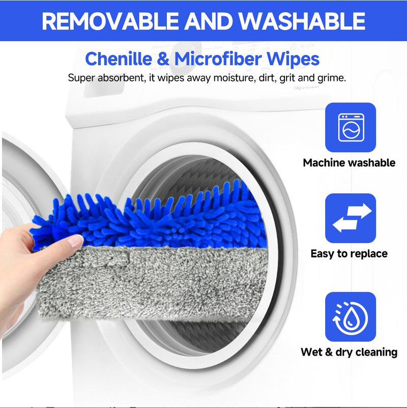 3-in-1 Long Pole Window Cleaner Kit – Double-Sided Glass Wiper for Household Cleaning
