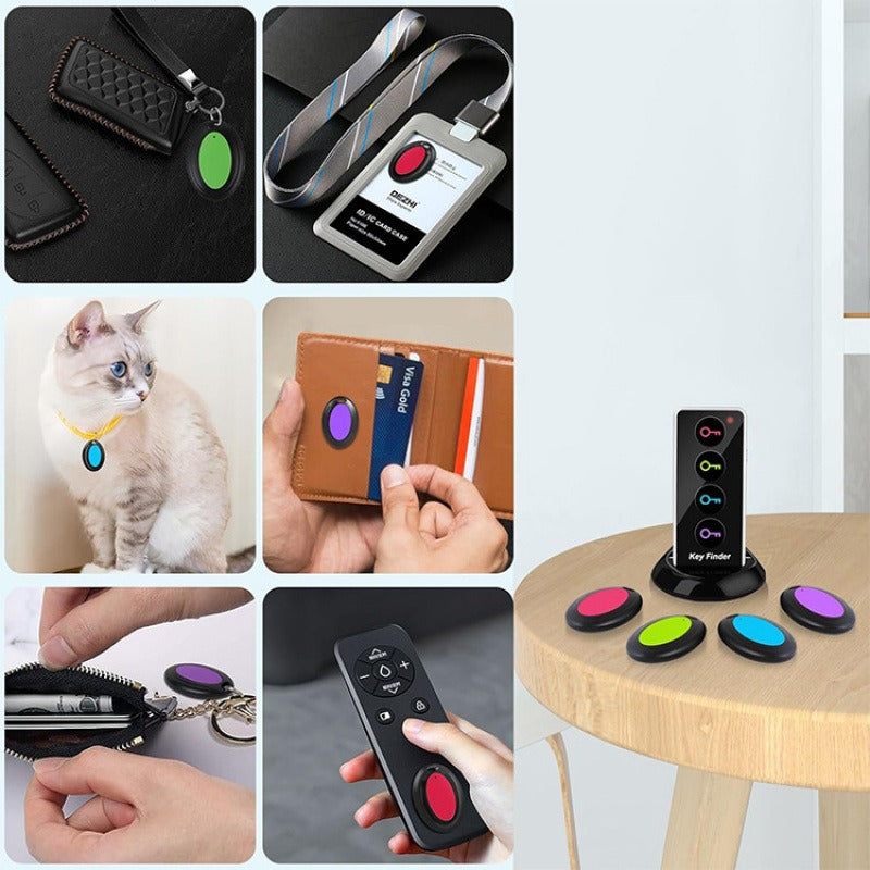 4-in-1 Key Chain Key Finder with LED Light – Color-Coded Key Locator for Keys
