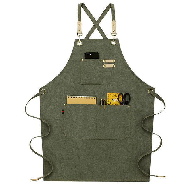 Heavy Duty Work Apron – Waterproof Canvas with Tool Pockets