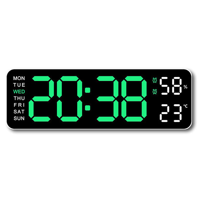 Digital LED Wall Clock 9 inch – Alarm Calendar & Temperature Display for Home or Office