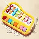 2-in-1 Xylophone & Piano – 8 Keys with Hammer and Song Cards for Kids