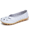 Women’s Leather Ballerinas – Lightweight Slip-On Flats Soft & Breathable Summer Walking Shoes