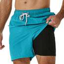 Swimming Shorts - 2-in-1 Breathable Quick Dry Shorts with Compression Lining