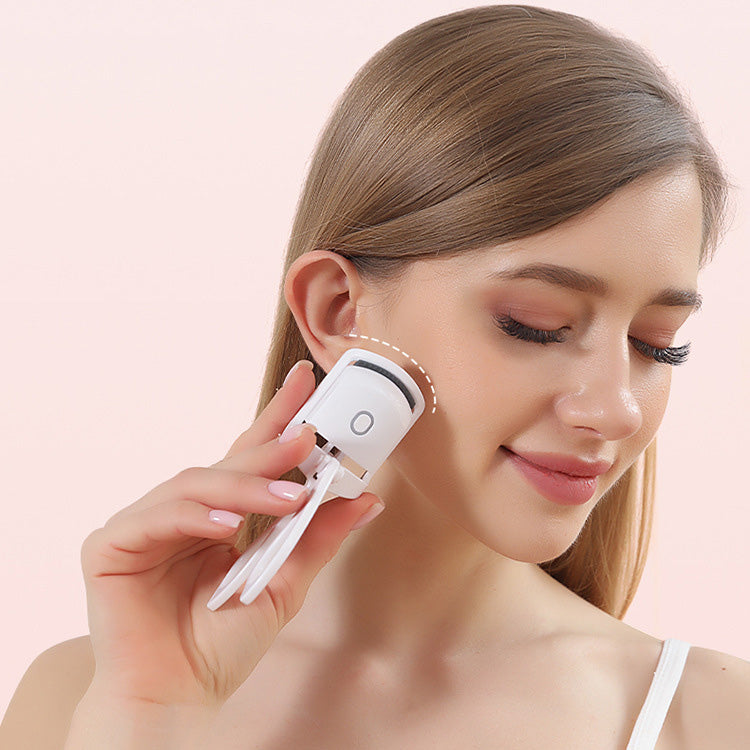 Portable Heated Eyelash Curler – Rechargeable with 2 Heat Settings