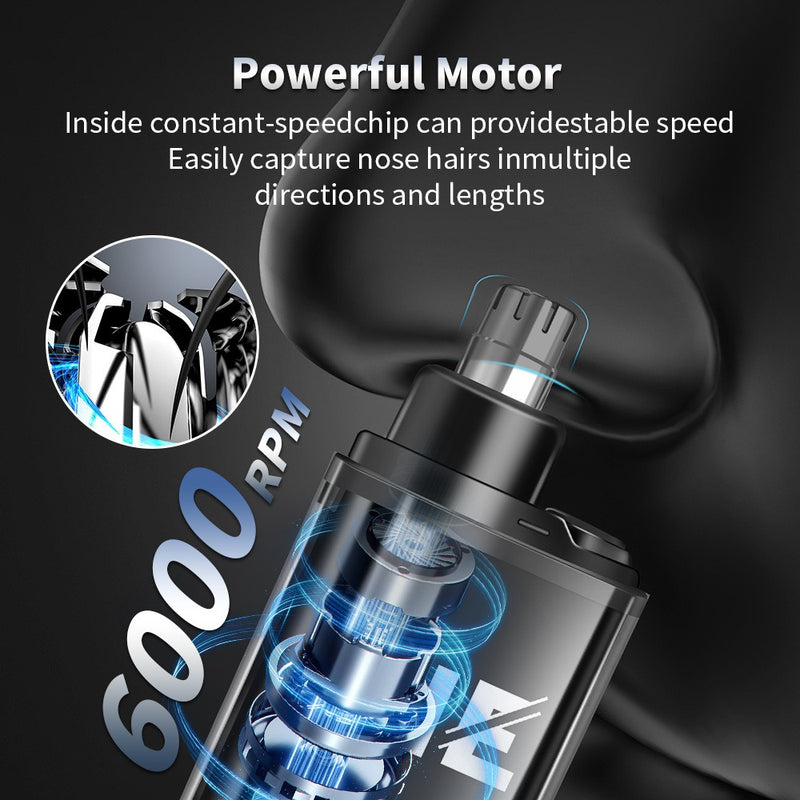USB Nose & Ear Hair Trimmer – Rechargeable Portable Grooming Tool for Men & Women