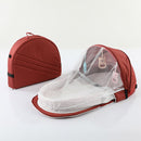 Cozy Baby Travel Cot with Toy – Soft Portable Bed with Mosquito Net