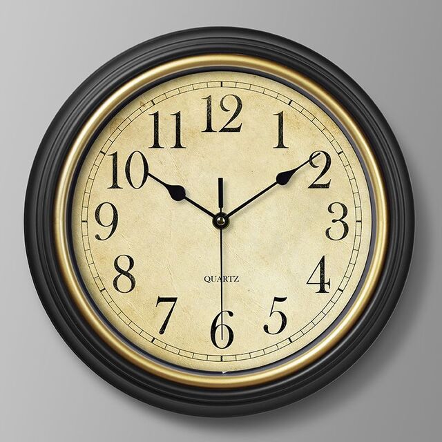 European Classic Vintage Wall Clock – Silent Hanging Design for Kitchen Hallway & Living Room Decor