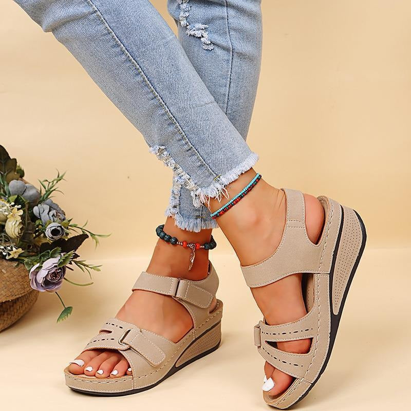 Women’s Summer Wedge Sandals – Elegant Orthopedic Platform Medium Heel